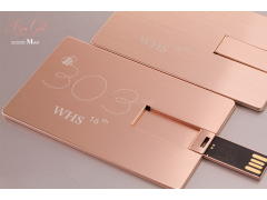 SCD200_M 翻轉(zhuǎn)式名片碟-玫瑰金（COB Card style USB Flash Drive）