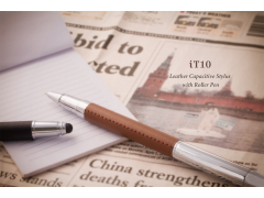 iT10 電容式觸控皮革筆 (2 in 1 Leather?Capacitive Stylus with Roller pen)