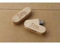 W100 木質(zhì)旋轉(zhuǎn)隨身碟（Wooden Swivel Flash drive）