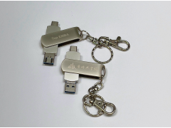 OTG 3 in 1 -三合一OTG金屬旋轉(zhuǎn)碟 |Type-C+MicroUSB+USB|（Type-C &Micro USB &USB 3 in 1 OTG Swivel Flash drive）
